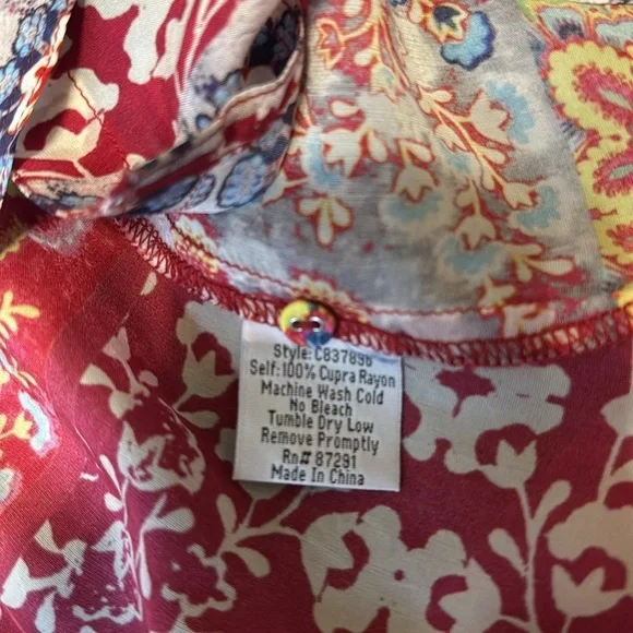 Johnny Was Size Medium Tunic - Picture 10 of 10